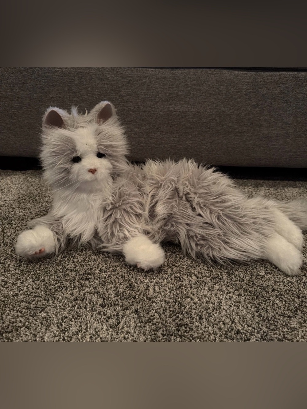 Ageless innovation working Grey & White Cat Stuffed Animal - moves & meows